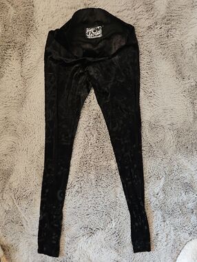 Killstar Black Velvet Leggings